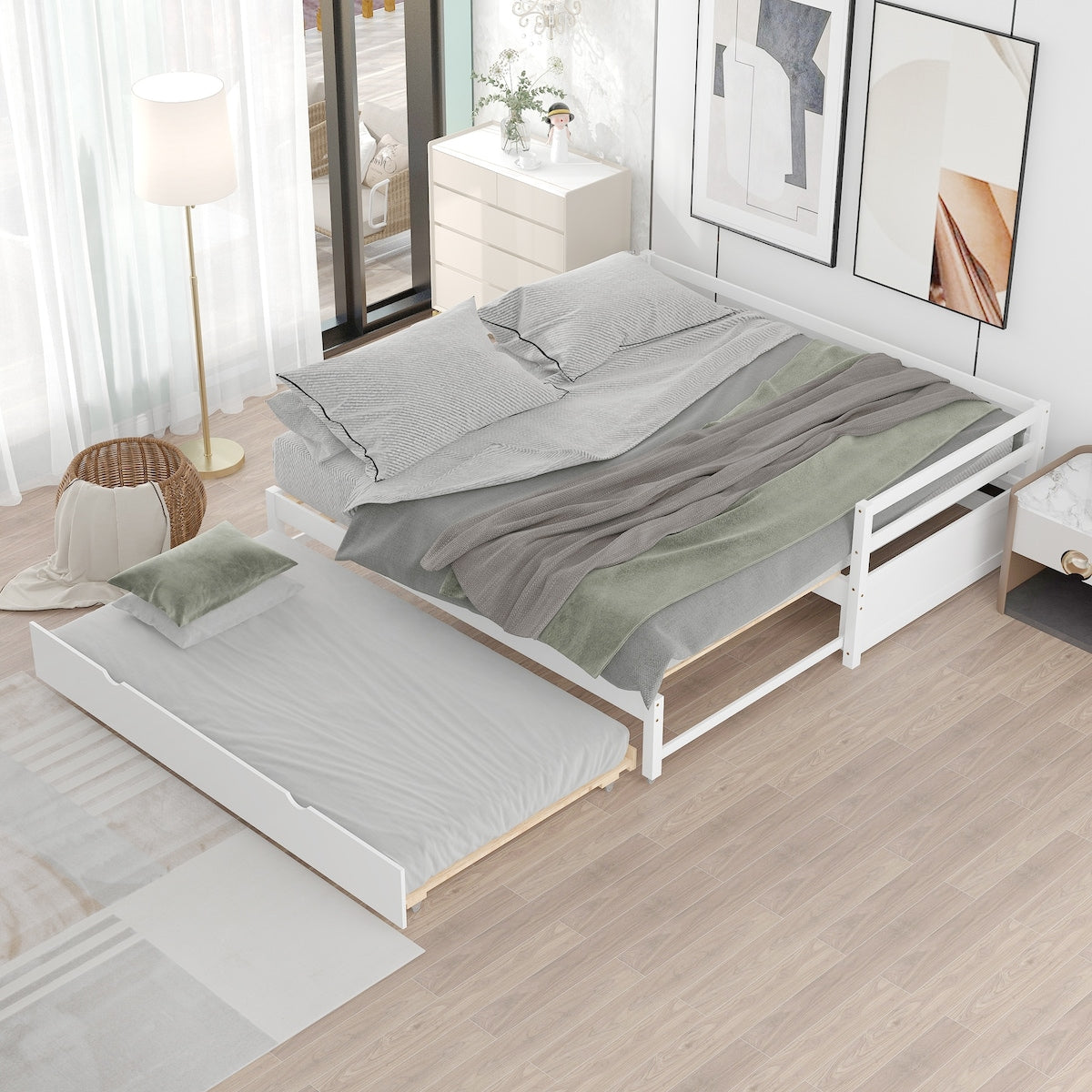 Twin or Double Twin Daybed with Trundle