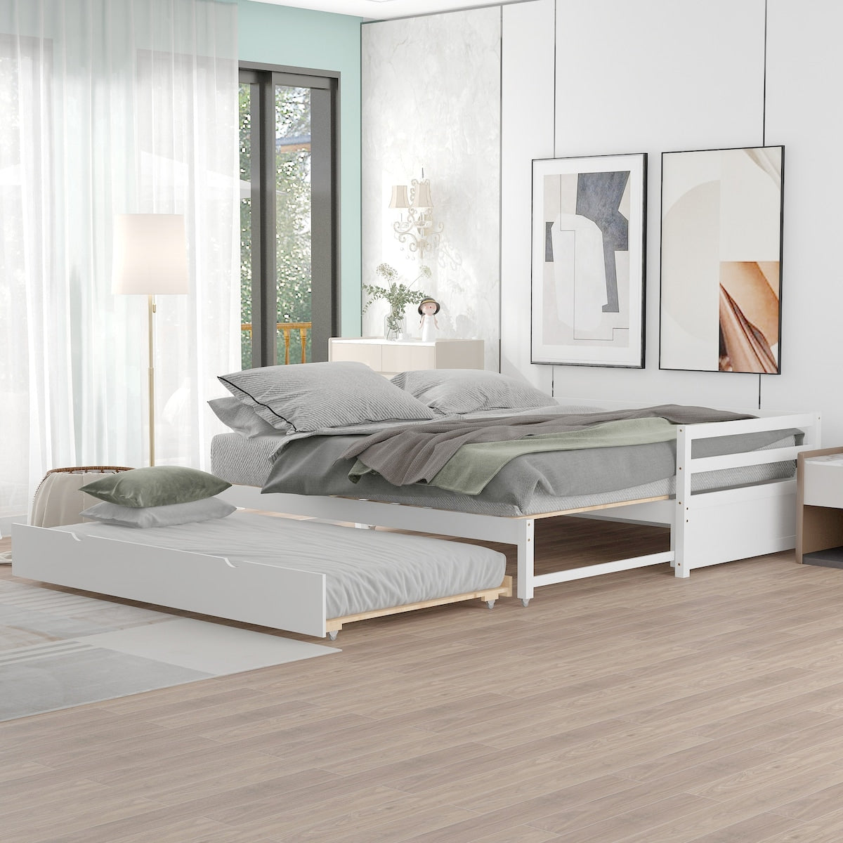 Twin or Double Twin Daybed with Trundle