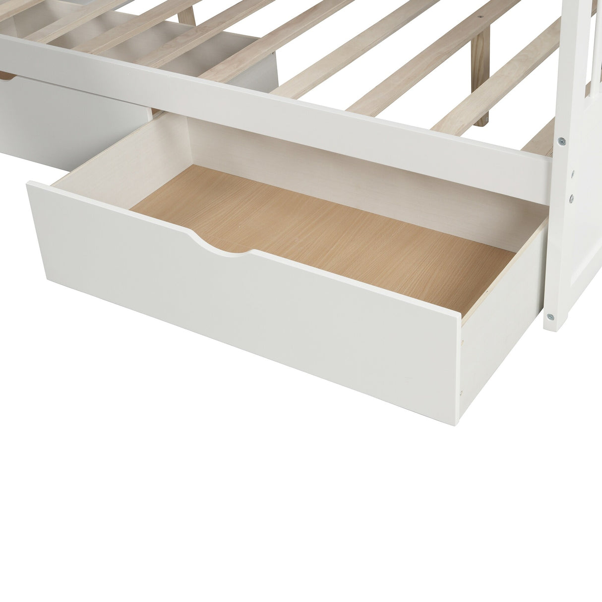 Twin over Full Bunk Bed with Drawers,Storage and Slide, Multifunction