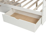 Twin over Full Bunk Bed with Drawers,Storage and Slide, Multifunction
