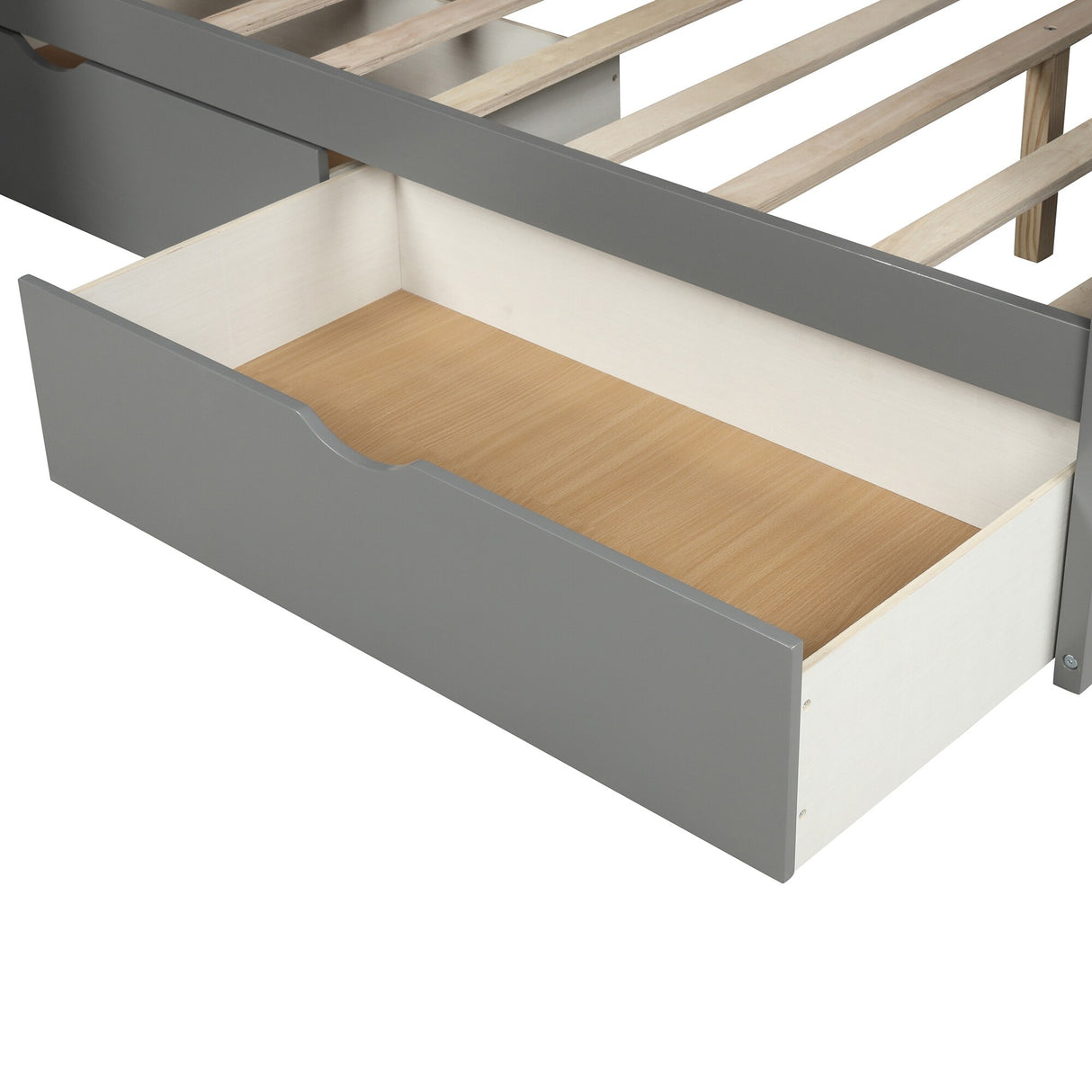Twin over Full Bunk Bed with Drawers,Storage and Slide, Multifunction