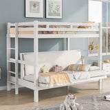 Twin over Full Bunk Bed, Down Bed Can Be Converted into Daybed