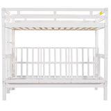 Twin over Full Bunk Bed, Down Bed Can Be Converted into Daybed