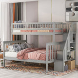 Twin over Full Can Be Divided Into Two Separate Beds Bunk Bed with Storage