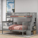 Twin over Full Can Be Divided Into Two Separate Beds Bunk Bed with Storage