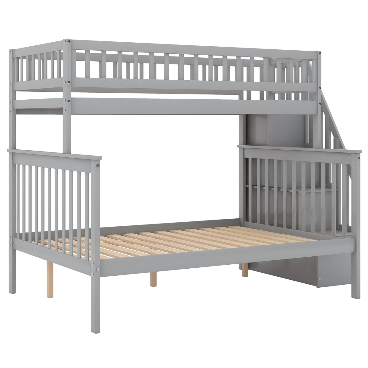 Twin over Full Can Be Divided Into Two Separate Beds Bunk Bed with Storage