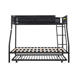 Twin over Full Metal Bunk Bed with Trundle