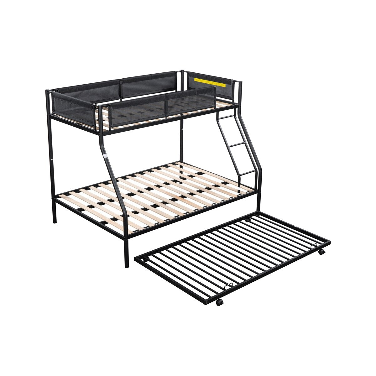 Twin over Full Metal Bunk Bed with Trundle