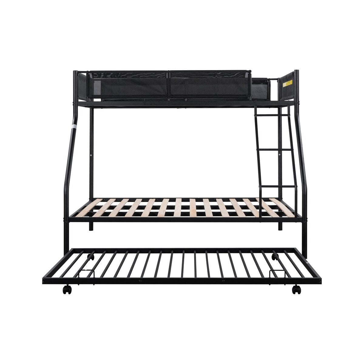 Twin over Full Metal Bunk Bed with Trundle