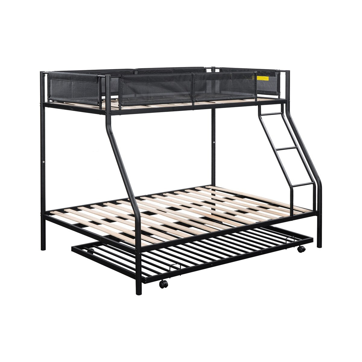 Twin over Full Metal Bunk Bed with Trundle