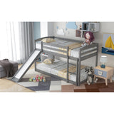Twin over Twin Bunk Bed with Convertible Slide and Ladder