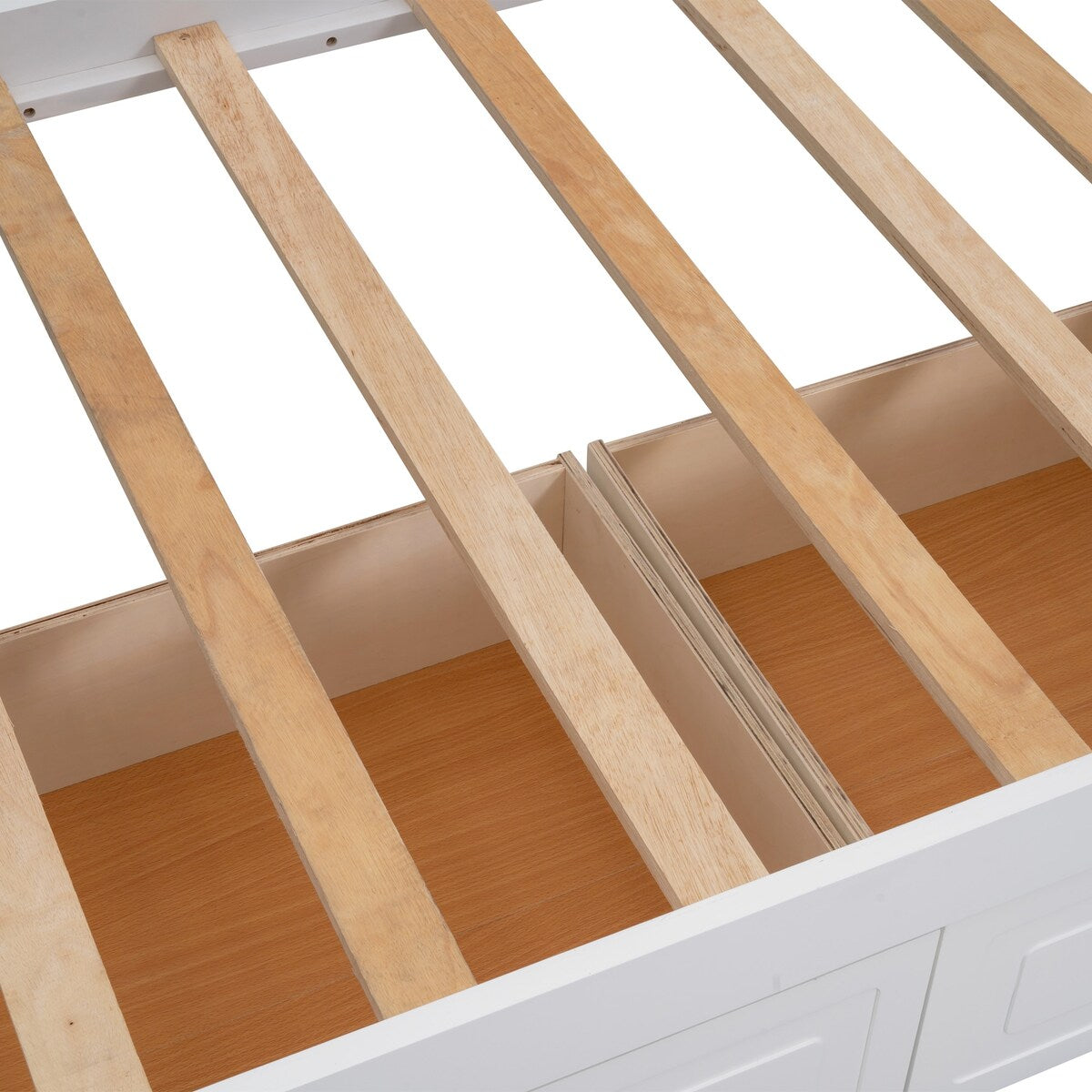 Twin over Twin Bunk Bed with Drawers, Convertible Beds