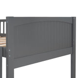 Twin over Twin Bunk Bed with Twin size Loft Bed and 2 Drawers - Solid Wood Slats Support - Furniture for 3 Children's Bedroom