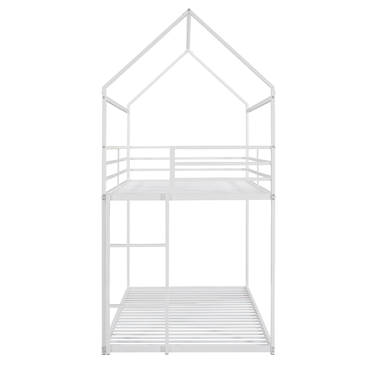 Twin over Twin Bunk Beds with Built-in Ladder