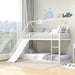 Twin over Twin House Bed with Ladder and Slider for Kids