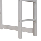 Twin over Twin Low Bunk Bed,House Bed with Roof