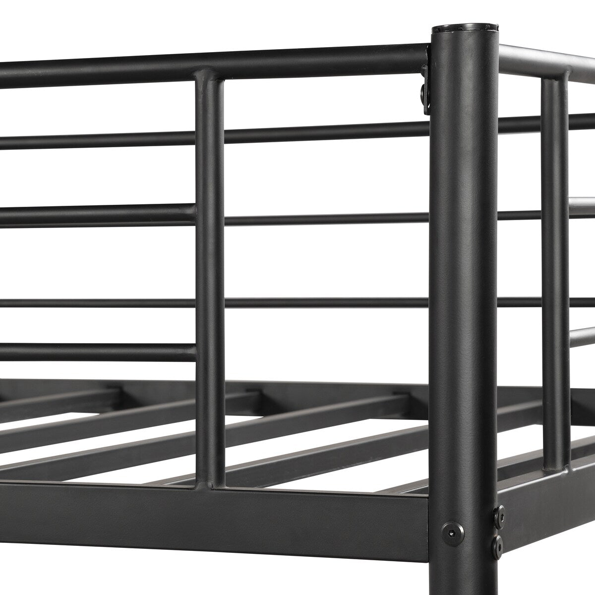 Twin over twin bunk bed with trundle, Black
