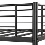 Twin over twin bunk bed with trundle, Black