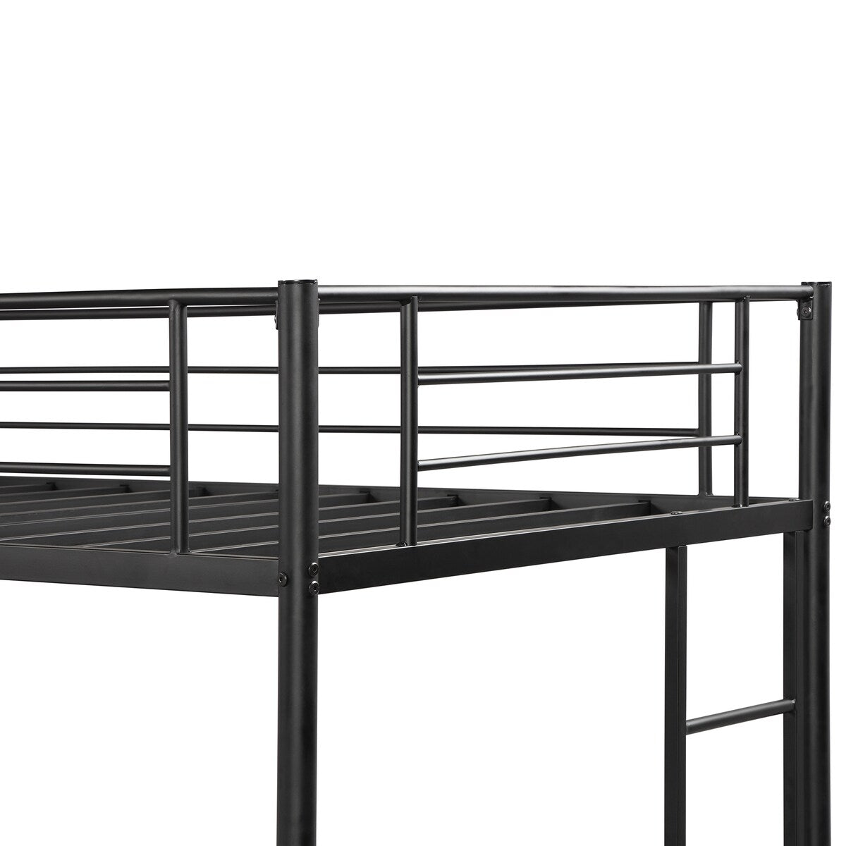 Twin over twin bunk bed with trundle, Black