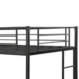 Twin over twin bunk bed with trundle, Black