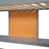 Twin size Loft Bed With Desk and Writing Board,2 Drawers Cabinet,Solid Construction,Kids Bedroom Sets