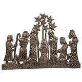 Handcrafted Twinkling Star Nativity Metal Wall Art (Haiti)