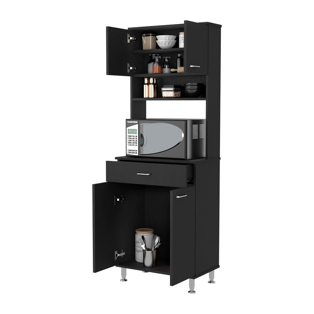 Two Door Cabinets, One Drawer, Four Adjustable Metal Legs