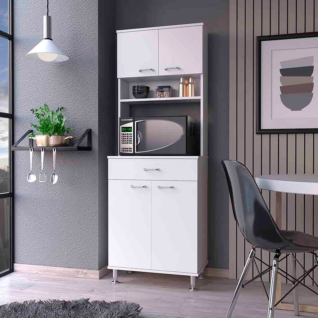 Two Door Cabinets, One Drawer, Four Adjustable Metal Legs