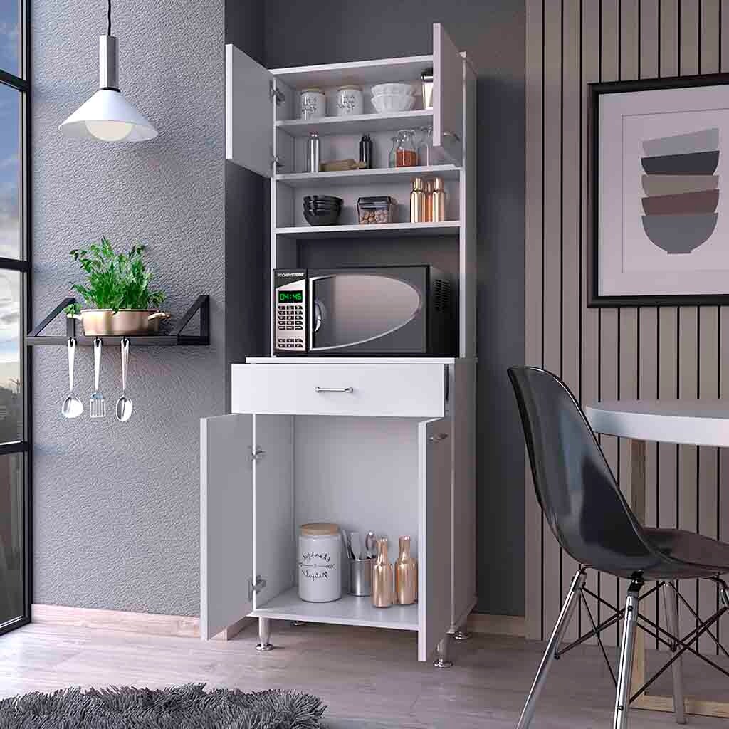 Two Door Cabinets, One Drawer, Four Adjustable Metal Legs