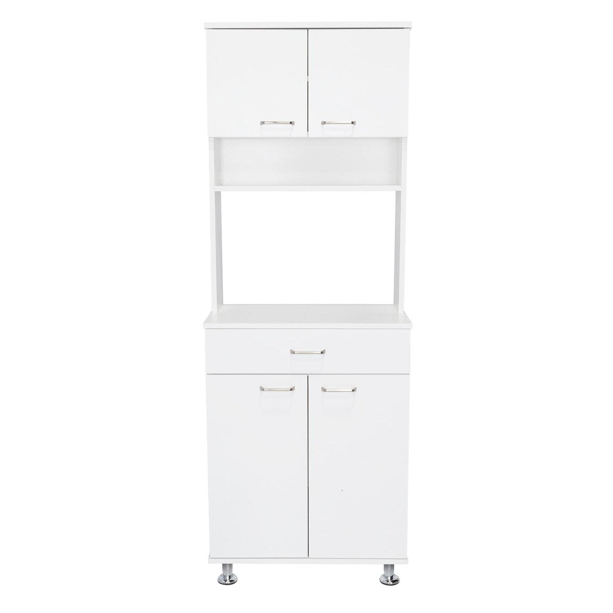 Two Door Cabinets, One Drawer, Four Adjustable Metal Legs