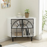 Two-Door Hexagonal Corner Cabinet
