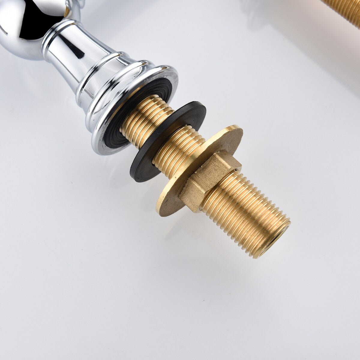 Two-Handles Bridge Kitchen Faucet with Side Sprayer