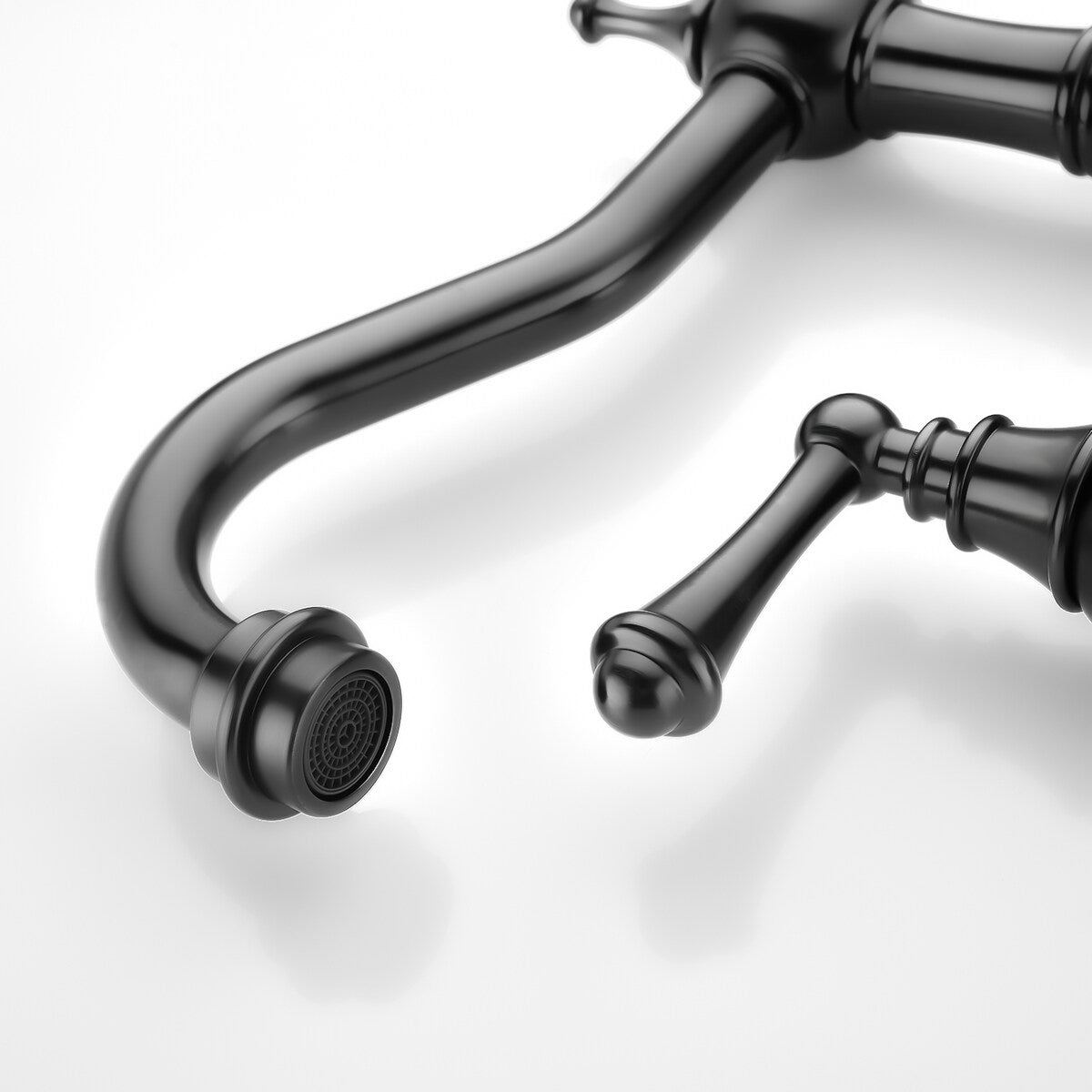 Two-Handles Bridge Kitchen Faucet with Side Sprayer
