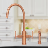 Two-Handles Kitchen Faucet with Side Spray