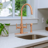 Two-Handles Kitchen Faucet with Side Spray