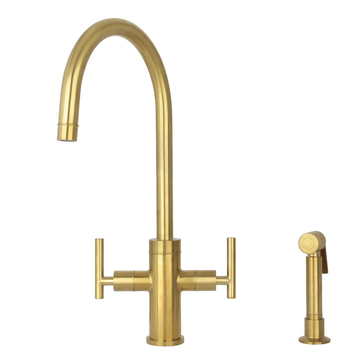 Two-Handles Kitchen Faucet with Side Spray