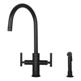 Two-Handles Kitchen Faucet with Side Spray
