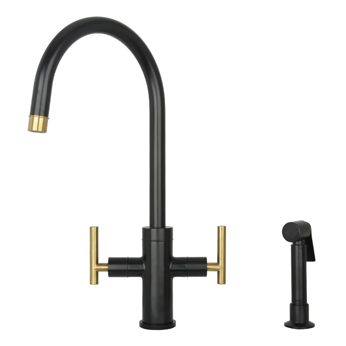 Two-Handles Kitchen Faucet with Side Spray