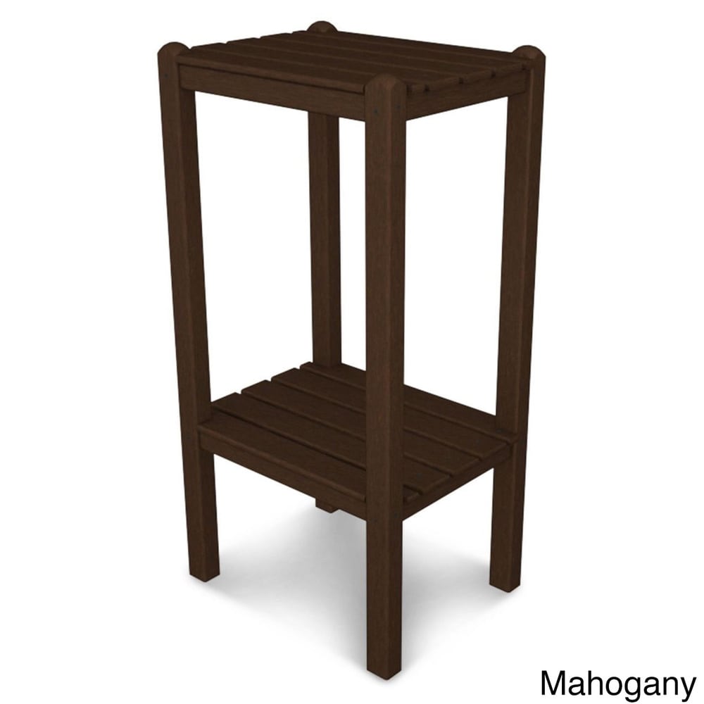 POLYWOOD Two Shelf Bar Side Table