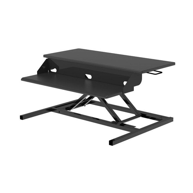 Two-Tier Pneumatic Standing Desk Converter - Black