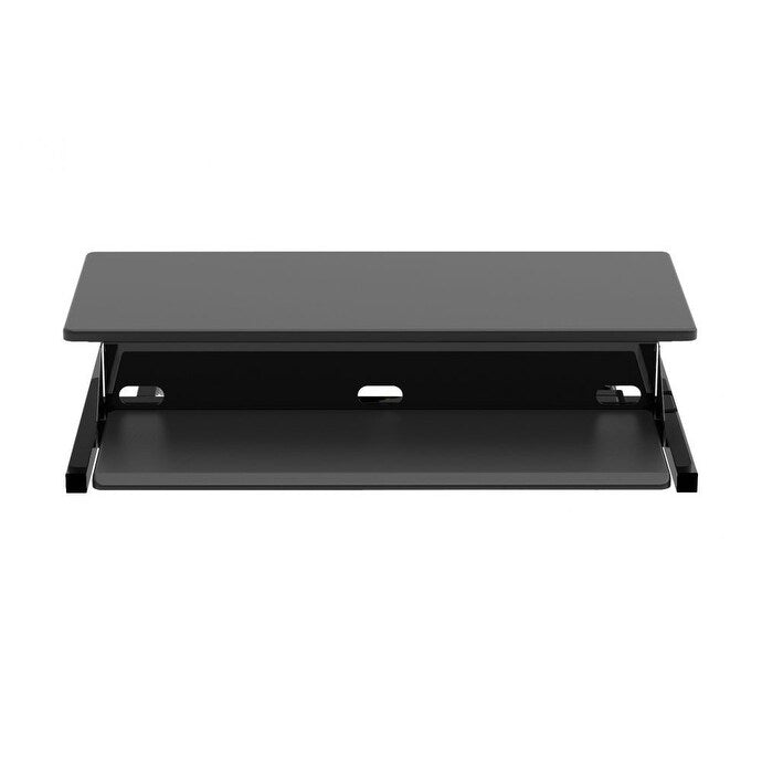 Two-Tier Pneumatic Standing Desk Converter - Black