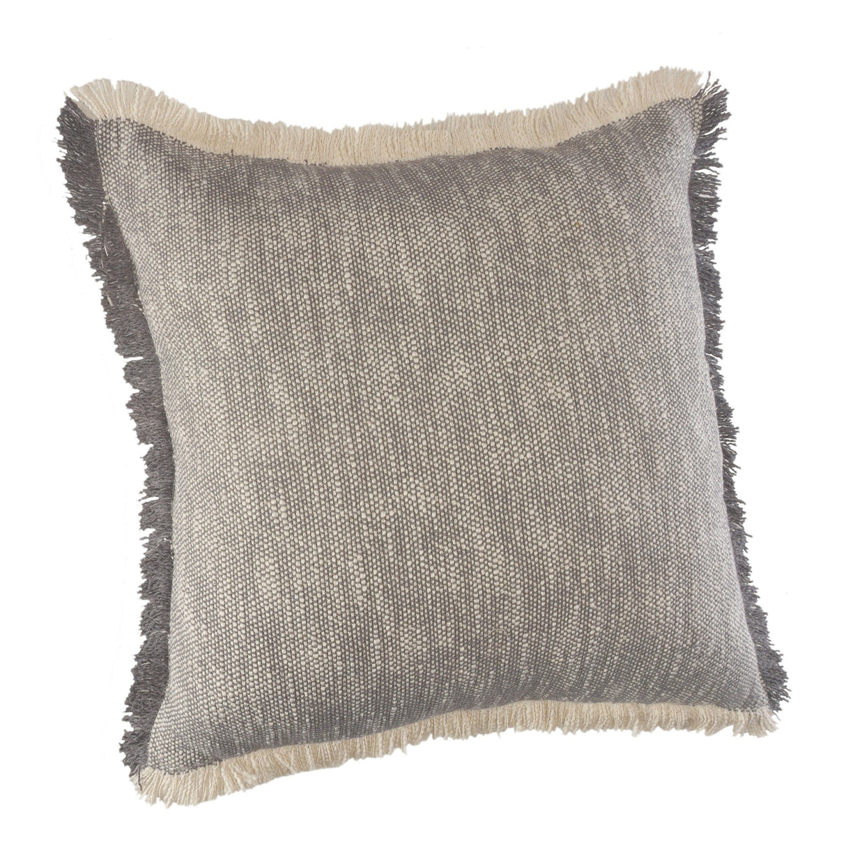 Sevita Two-Tone Cotton Fringe Throw Pillow