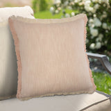 Sevita Two-Tone Cotton Fringe Throw Pillow