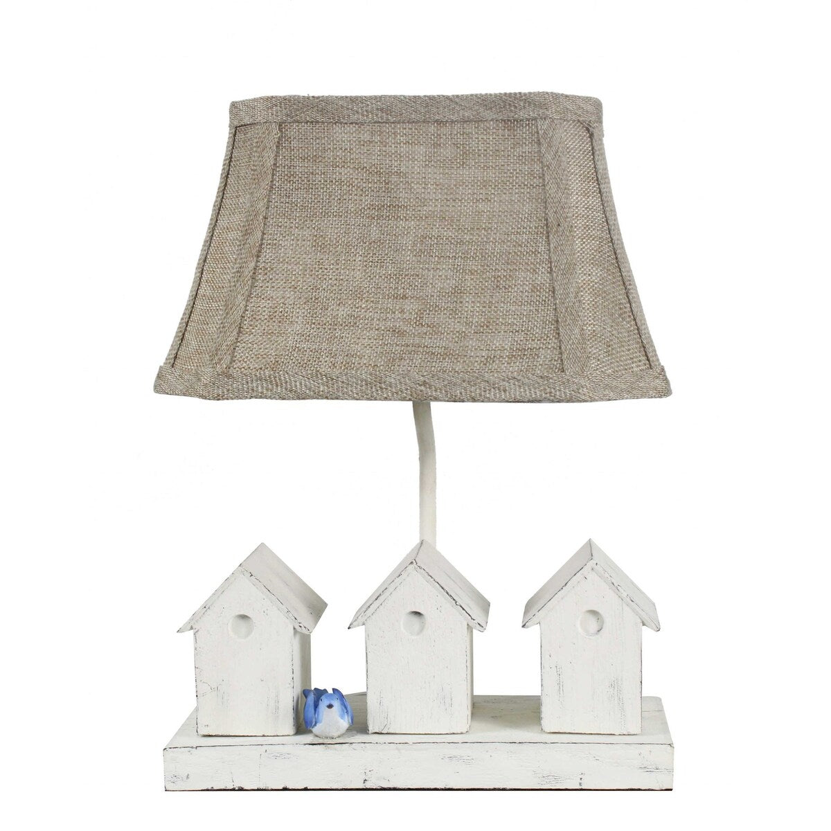 Two birds Wait Patiently on the Bench Accent Lamp - 7 W x 11 D x 14 H