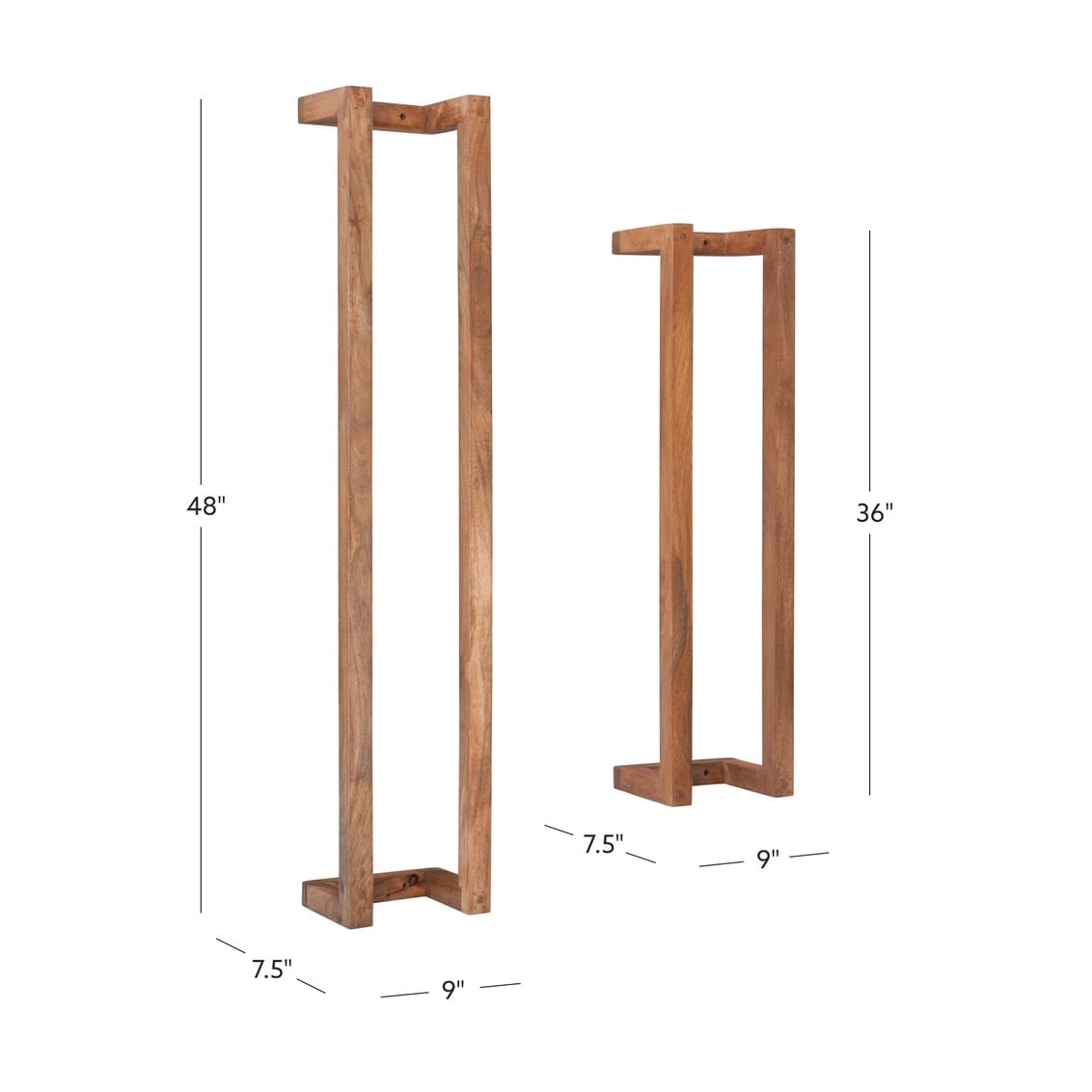 Twombly Wooden Wall Mount Towel Rack (Set of 2)