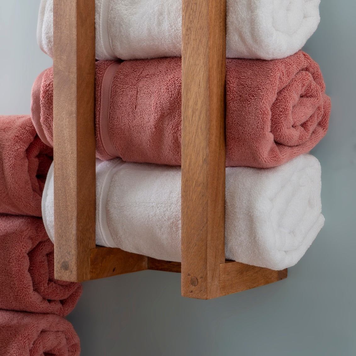 Twombly Wooden Wall Mount Towel Rack (Set of 2)