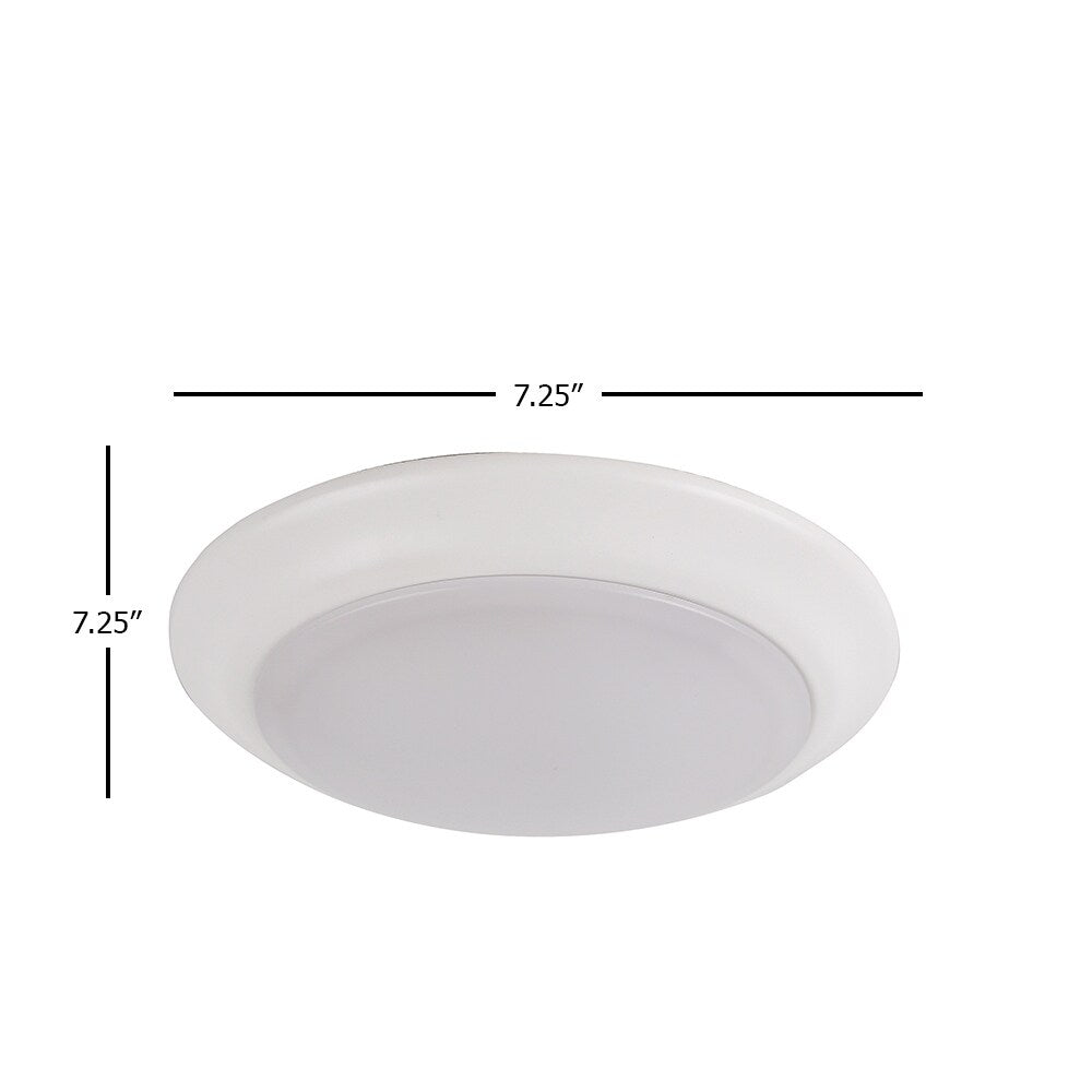 Tyler LED Flush Mount Ceiling light 7.25"D x 1.21"H - Matte White