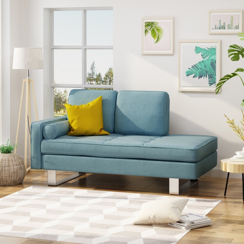 Typhaine Modern Chaise Loveseat by Christopher Knight Home
