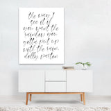 Typography Black White Dolly Parton Inspirational Art Print/Poster