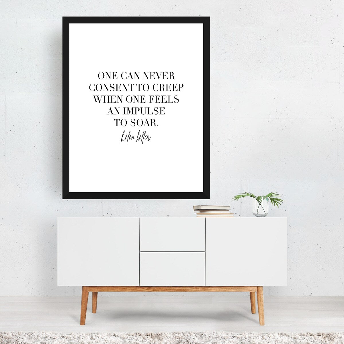 Typography Helen Keller Motivational Quotes Sayings Art Print/Poster